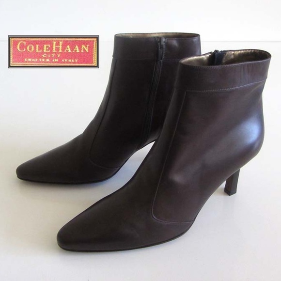new COLE HAAN City pointed toe ankle boots 8 ITALY - Picture 1 of 7